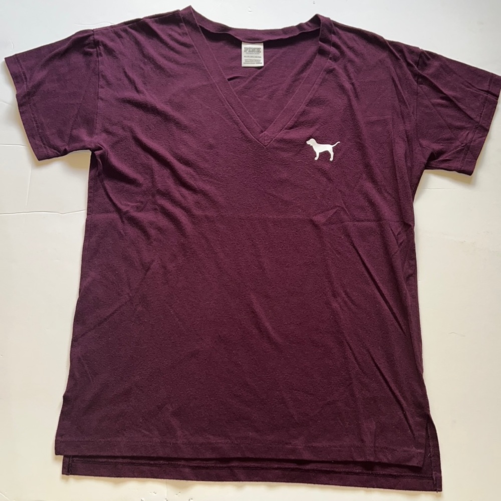 • Burgundy PINK short sleeve tee •
